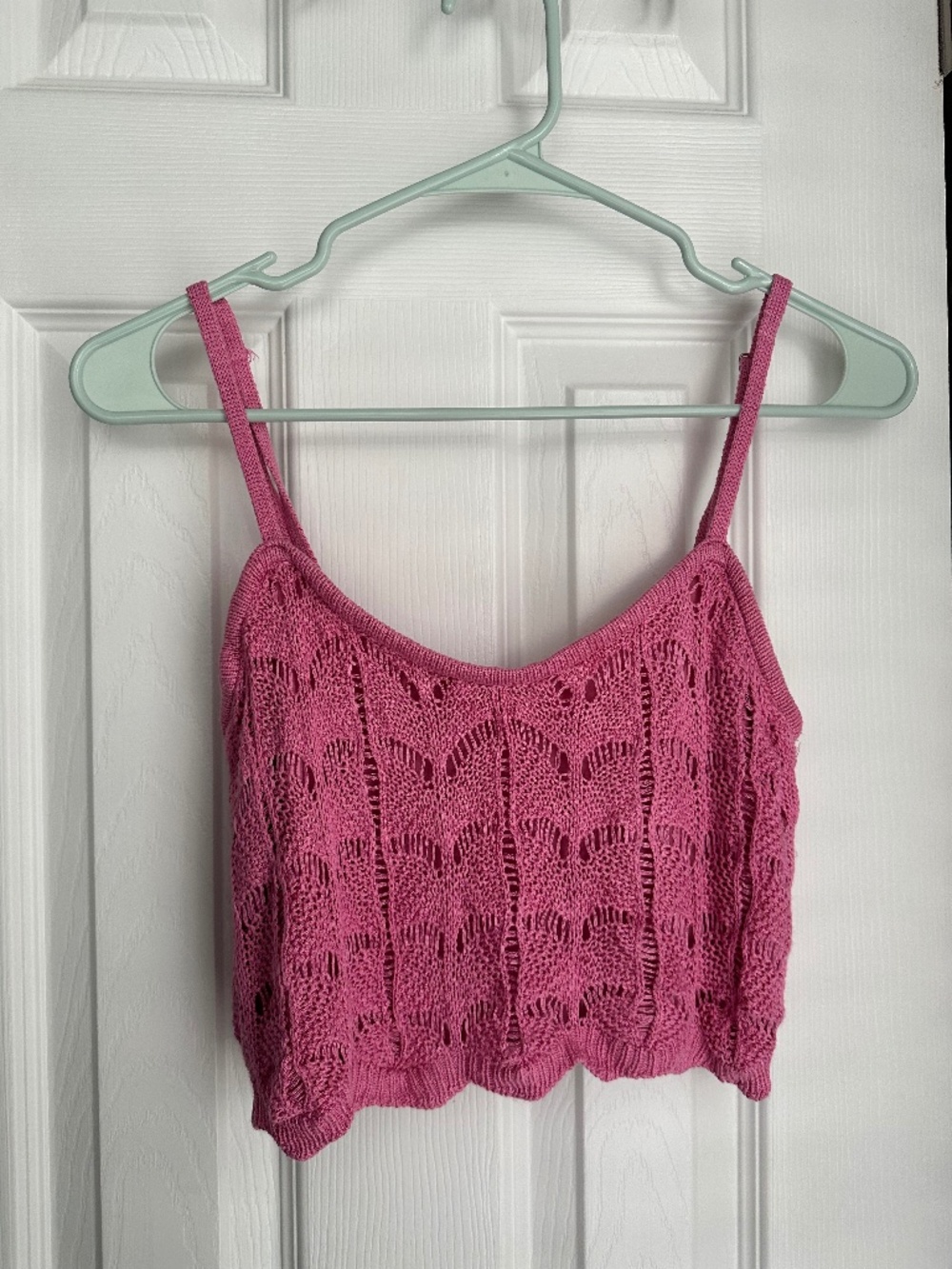 Pink Knit Sweater Tank Cami